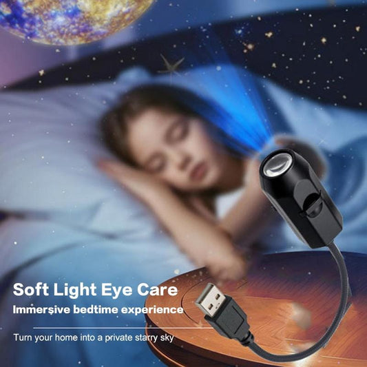 USB Moon & Earth Starry Sky Projector Light – 6 Lens Night Lamp